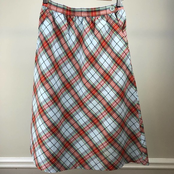 Vintage Plaid Skirt w/ POCKETS Union Label - Picture 1 of 5
